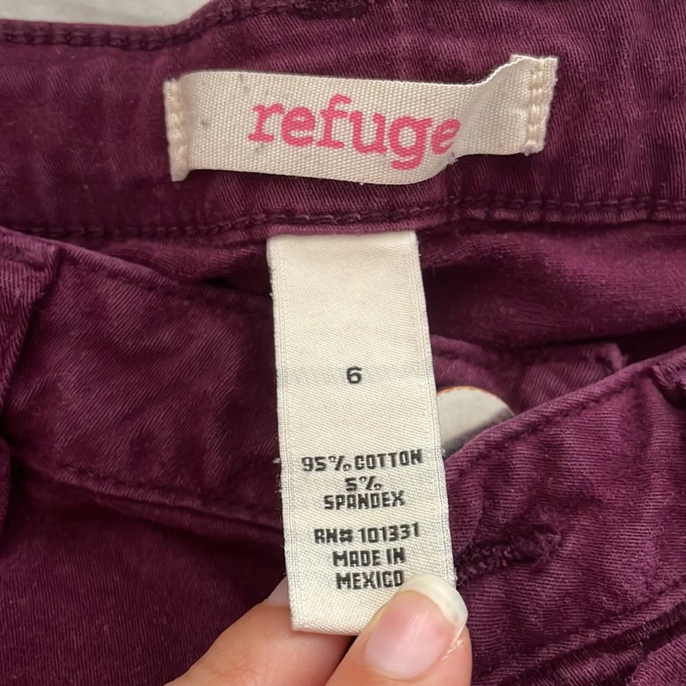 Refuge Maroon jeggings - Picture 2 of 9